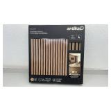 Artika Sonolok Sound-Absorbing Slatted Panel Kit, Walnut, 4-Panel Pack