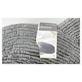 Charcoal Gray Cotton Scallop Bathmat 24x36 Inch