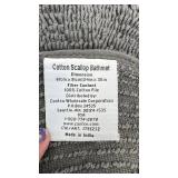 Charcoal Gray Cotton Scallop Bathmat 24x36 Inch
