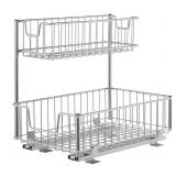 Trinity Sliding Undersink Organizer with Top Basket