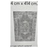 Extra-Large Area Rug 9 ft 8 in x 13 ft 7 in Gilbert Medallion Gray