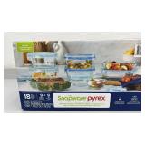 Snapware Pyrex 18-Piece Glass Food Storage Set Airtight Leakproof