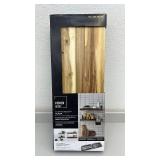 Vision Home Set of 2 Acacia Floating Shelves 24 in