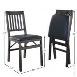 Stakmore Set of 2 Folding Chairs Fruitwood with Karla Shell Upholstered Seat