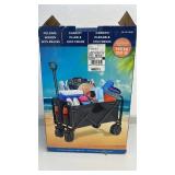 Folding Utility Wagon with Brakes, 350 lb Capacity