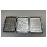 Set of 3 Nordic Ware Quarter Sheet Pans - used condition