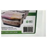 3 Pack Greenmode InstaView 45 Quart Clear Storage Boxes with Handle Locks