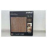 Artika Sonolux Sound-Absorbing Slatted Panel Kit, Walnut Finish, 4 Panels