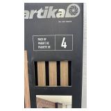 Artika Sonolux Sound-Absorbing Slatted Panel Kit, Walnut Finish, 4 Panels