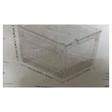 2 Collapsible Clear Storage Bins and Organizers 12.4in x 12.4in x 14.9in - not in box