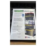 Greenmade Utility Rack 5-Shelf Black Plastic Storage Shelving Unit