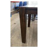 Wooden Pub Height Table with 4 Stools and Metal Frame - used condition