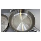 Calphalon Stainless Steel Cookware Set with Glass Lids - 5 Pots and Pans - used condition