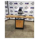 Wards Powr-Kraft 10 Inch Radial Arm Saw with Stand and Table