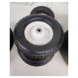 Assorted Utility Wheels and Tires with Rims - Set of 9