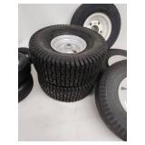 Assorted Utility Wheels and Tires with Rims - Set of 9