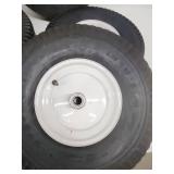 Assorted Utility Wheels and Tires with Rims - Set of 9