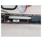 Lot of 3 Lamps and 18-Inch Under-Cabinet Fluorescent Light Fixture