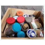 Large Mixed Lot of Assorted Nails, Screws, Bolts, and Fasteners in Jars and Boxes