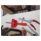 Collection of Assorted Woodworking and Bench Clamps with Black & Decker Portable Vise