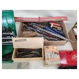Large Lot of Drill Bits, Taps, Dies, Hole Saws, and Screw Extractors