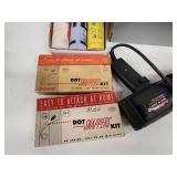 Leatherworking and Grommet Tool Lot with Electric Shear, Snaps, Punches, and Hardware