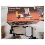 Shop Tools and Safety Gear Bundle with Sanders, Spray Guns, Respirator, Goggles, and Ear Muffs