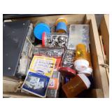 Large Mixed Lot of Nails Screws and Hardware in Storage Crate