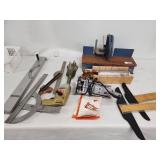 Collection of Vintage and Modern Hand and Power Tools with Guide Attachments