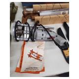 Collection of Vintage and Modern Hand and Power Tools with Guide Attachments