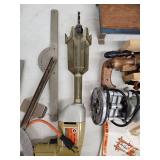 Collection of Vintage and Modern Hand and Power Tools with Guide Attachments