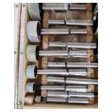 Assorted Workshop Tool Sets Including Tap and Die Set, Forstner Bit Set, Gasket Punch Set, and Vibra Engraving Tool