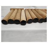 Set of 16 Wood Dowels and Blanks, 2 Inch Diameter, 19 Inch Length