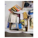 Large Assortment of Electrical Parts, Outlets, and Lamp Components
