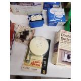 Large Assortment of Electrical Parts, Outlets, and Lamp Components