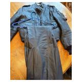 Hein Gericke Leather Bomber Jacket Size 34 Quilted Lining