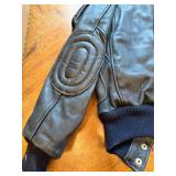 Hein Gericke Leather Bomber Jacket Size 34 Quilted Lining