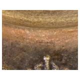 Vintage Etched Amber Glass Bowl and Elise Silverplate Tray Set