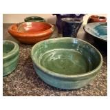 Collection of Handmade Pottery Bowls and Vessels Assorted Colors