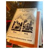 Vintage Osterizer Galaxie Blender, Hoover 8900 Mixer, Cookbooks, and Glassware Assortment