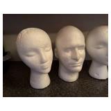 Set of 4 Styrofoam Mannequin Heads