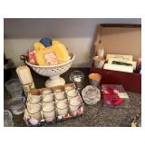 Large Collection of Candles, Holders, and Spa Accessories