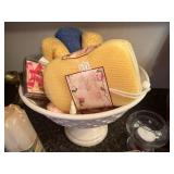 Large Collection of Candles, Holders, and Spa Accessories