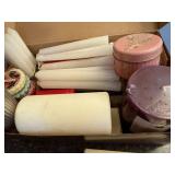 Large Collection of Candles, Holders, and Spa Accessories