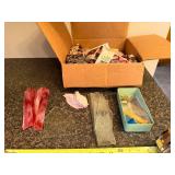 Box of Stained Glass Scrap Pieces with Patterns and Instructions