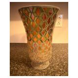 Mosaic Glass Vase by Creative Home Accents, 11 Inch Tall