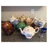 Collection of 11 Vintage and Decorative Teapots, Assorted Styles