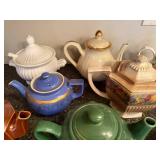 Collection of 11 Vintage and Decorative Teapots, Assorted Styles