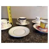 Set of 4 Assorted Vintage Demitasse Cup and Saucer Sets - Royal Doulton, Weimar, Limoges, Avon