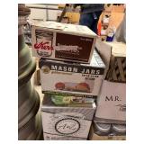 Collection of Assorted Canning and Mason Jars with Lids